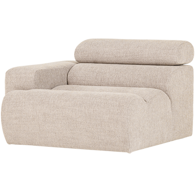 NOVI 1-SEATER ELEMENT ARM LEFT BOUCLE NATURAL