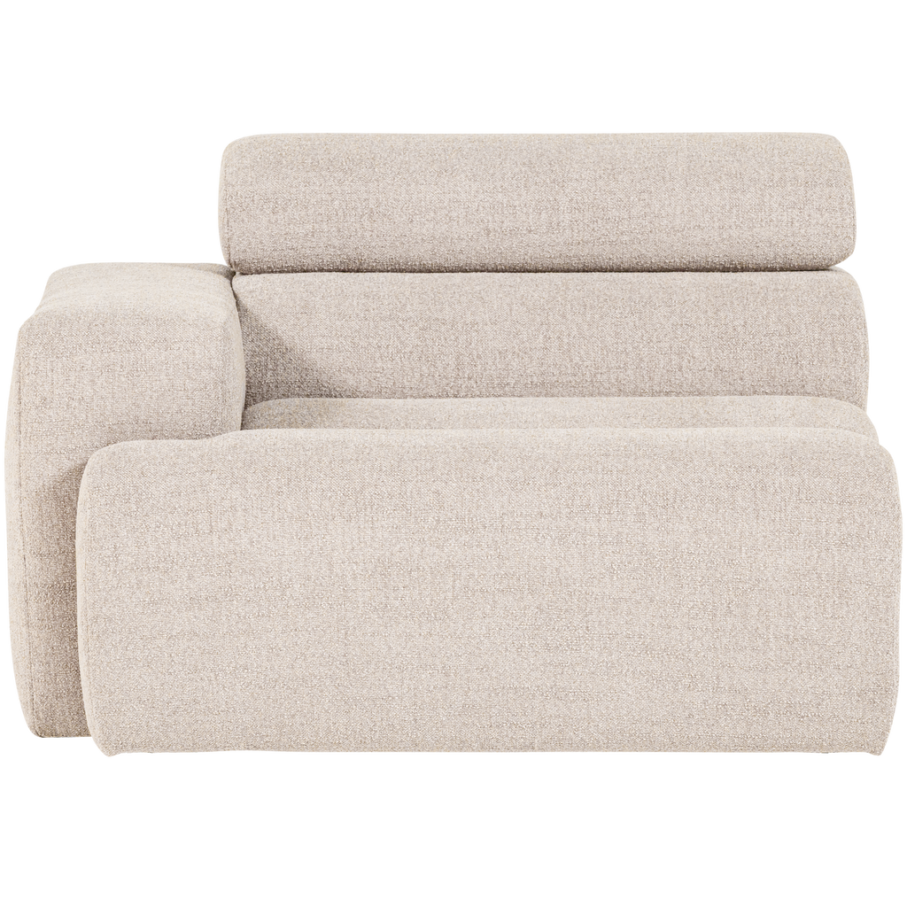 NOVI 1-SEATER ELEMENT ARM LEFT BOUCLE NATURAL