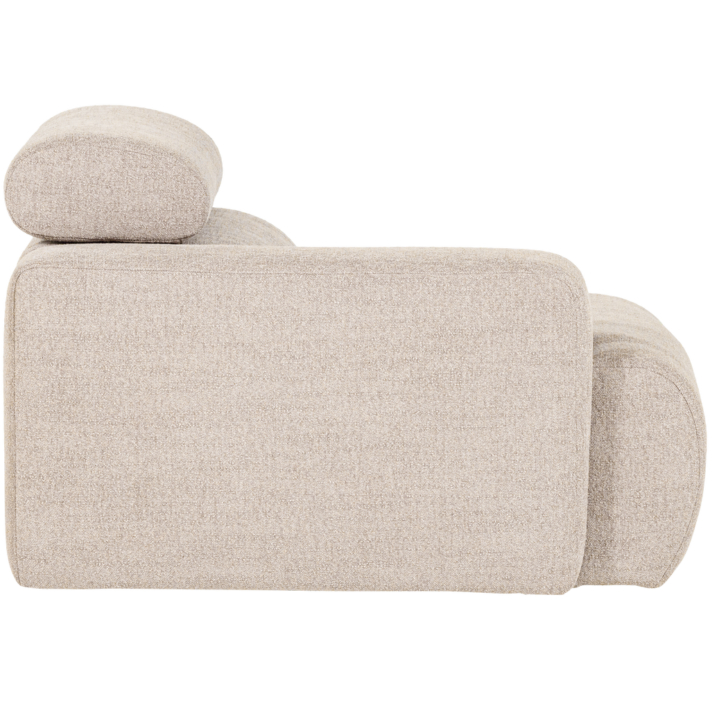 NOVI 1-SEATER ELEMENT ARM LEFT BOUCLE NATURAL