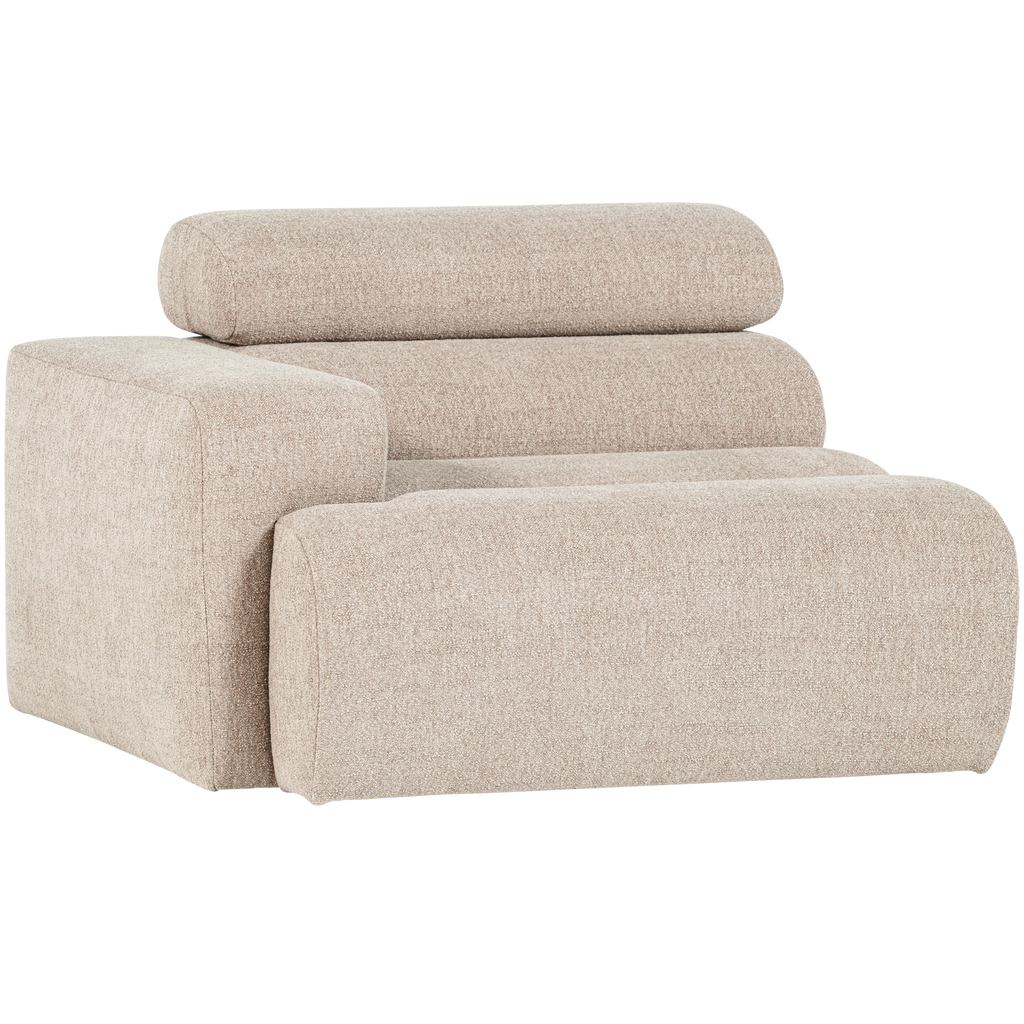 NOVI 1-SEATER ELEMENT ARM LEFT BOUCLE NATURAL