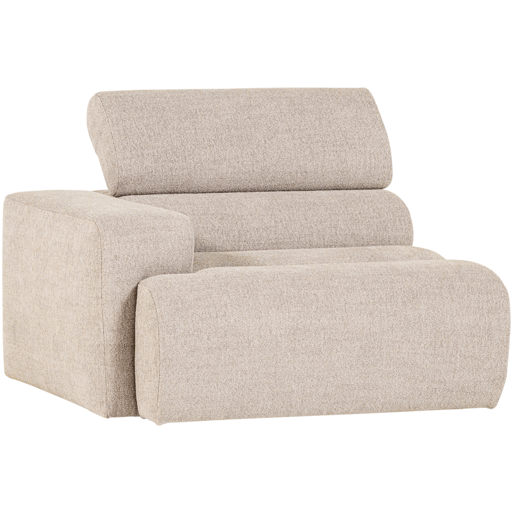 NOVI 1-SEATER ELEMENT ARM LEFT BOUCLE NATURAL