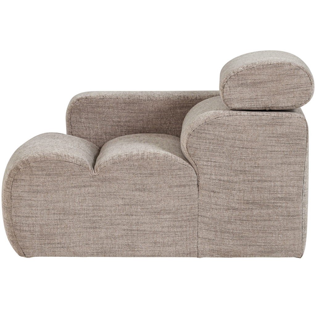 NOVI 1-SEATER ELEMENT ARM LEFT NATURAL MELANGE