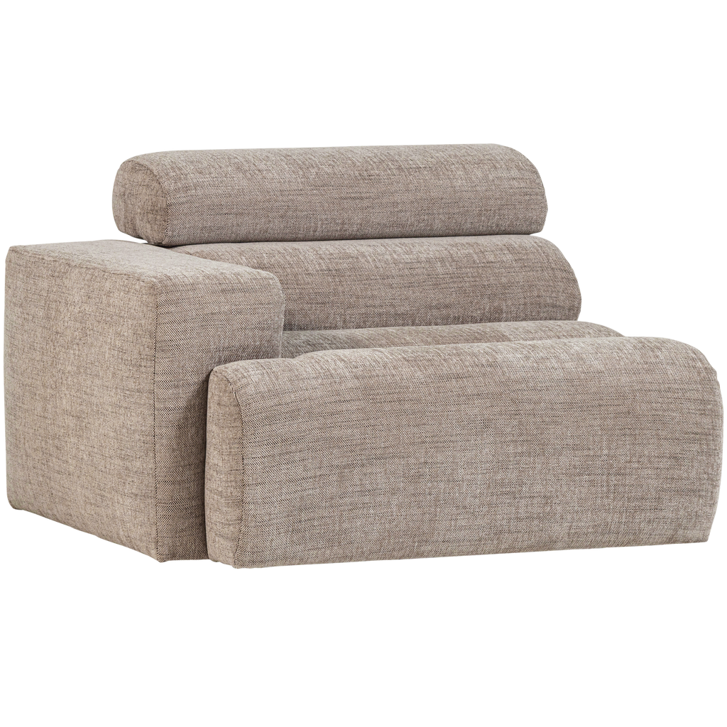 NOVI 1-SEATER ELEMENT ARM LEFT NATURAL MELANGE