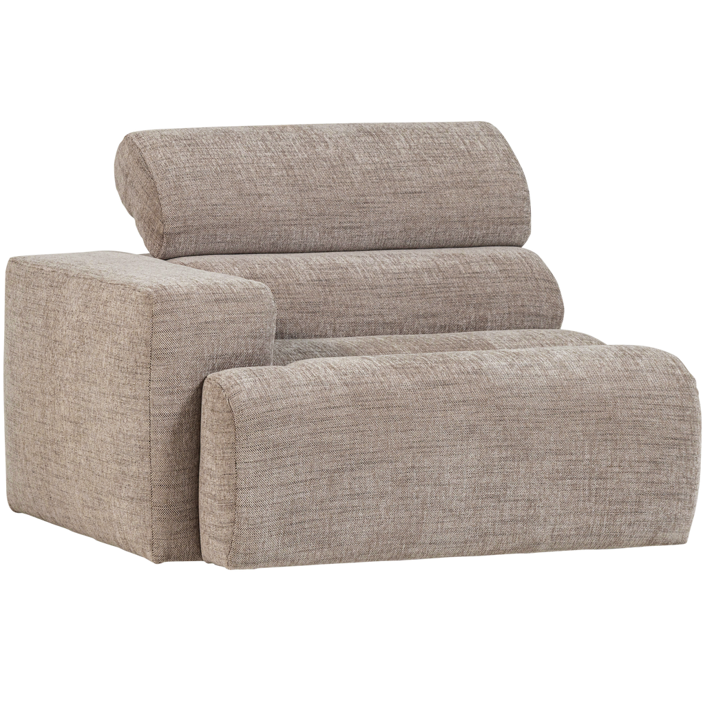 NOVI 1-SEATER ELEMENT ARM LEFT NATURAL MELANGE
