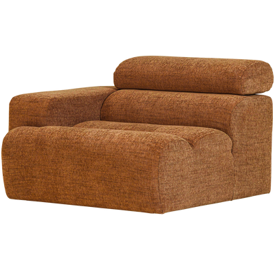 NOVI 1-SEATER ELEMENT ARM LEFT ORANGE MELANGE