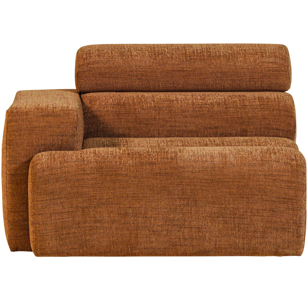 NOVI 1-SEATER ELEMENT ARM LEFT ORANGE MELANGE
