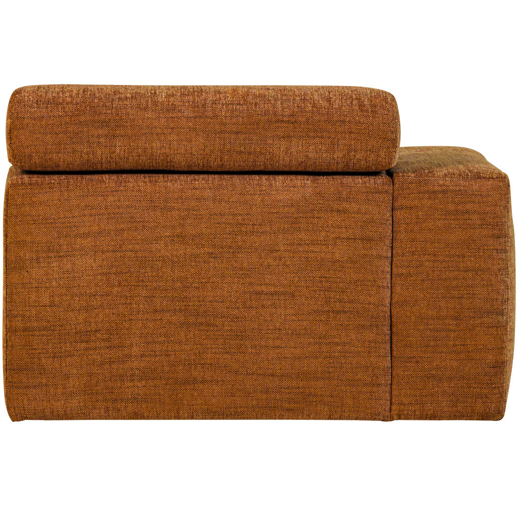 NOVI 1-SEATER ELEMENT ARM LEFT ORANGE MELANGE