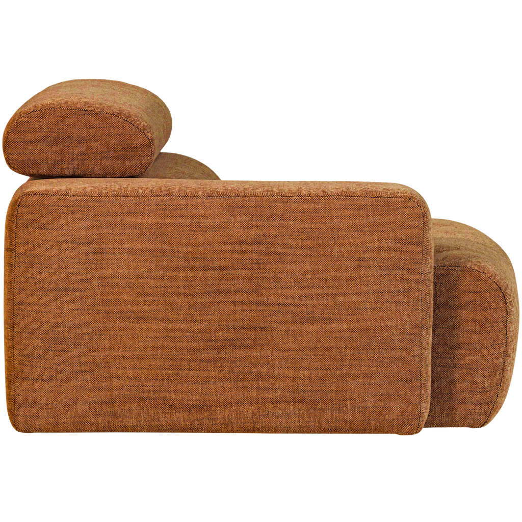 NOVI 1-SEATER ELEMENT ARM LEFT ORANGE MELANGE