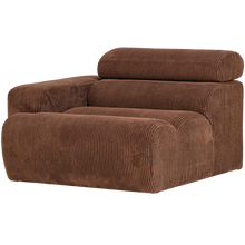 Laden Sie das Bild in den Galerie-Viewer, NOVI 1-SEATER ELEMENT ARM LEFT RIB FABRIC TERRA