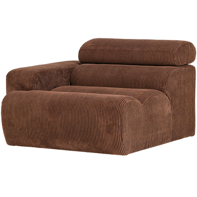 NOVI 1-SEATER ELEMENT ARM LEFT RIB FABRIC TERRA