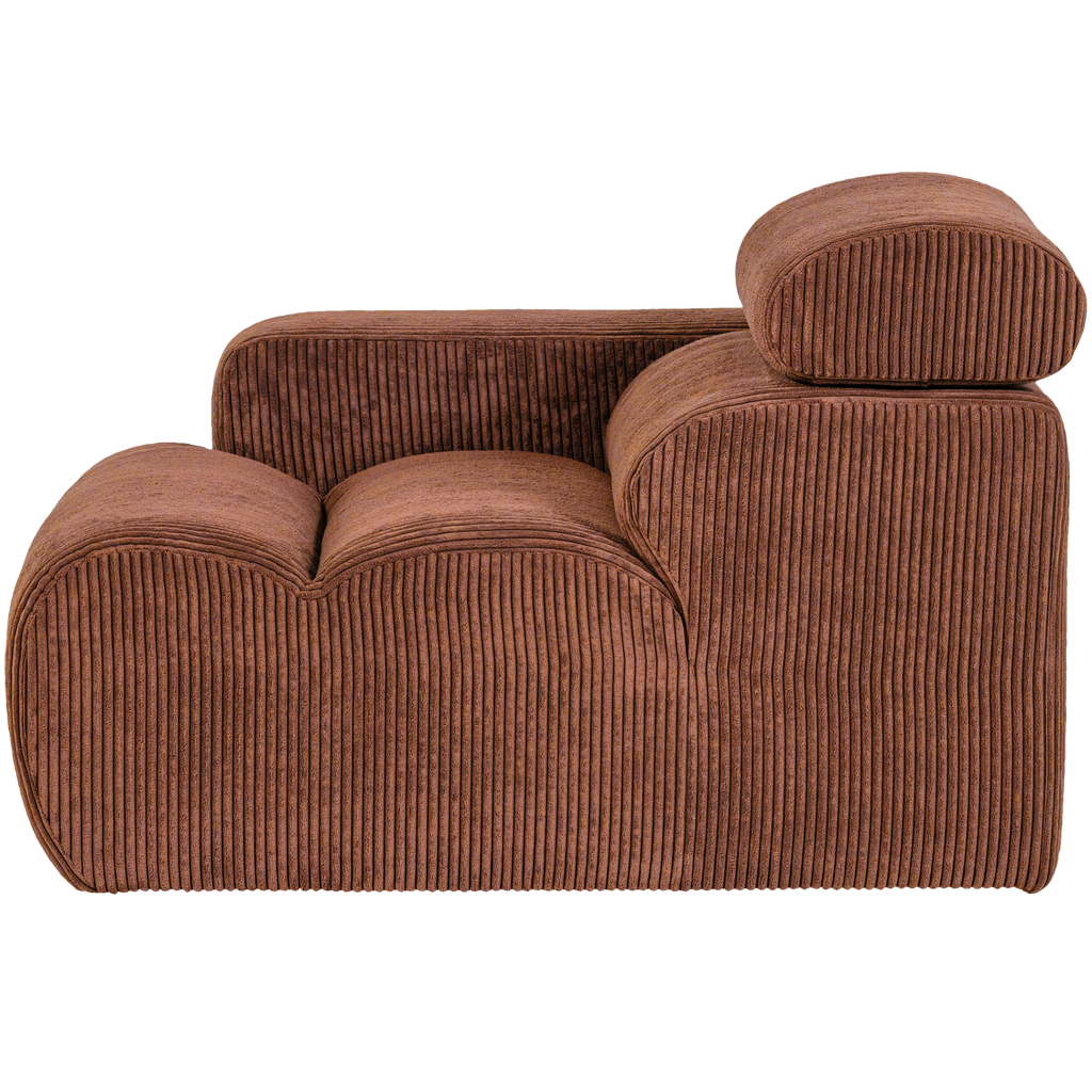 NOVI 1-SEATER ELEMENT ARM LEFT RIB FABRIC TERRA