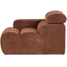 Laden Sie das Bild in den Galerie-Viewer, NOVI 1-SEATER ELEMENT ARM LEFT RIB FABRIC TERRA