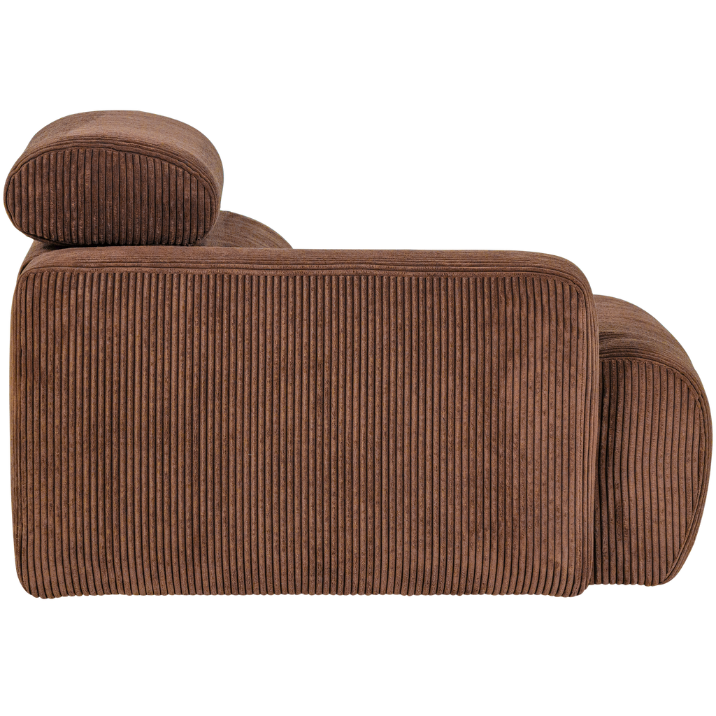 NOVI 1-SEATER ELEMENT ARM LEFT RIB FABRIC TERRA