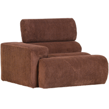 Laden Sie das Bild in den Galerie-Viewer, NOVI 1-SEATER ELEMENT ARM LEFT RIB FABRIC TERRA