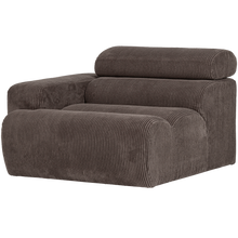 Laden Sie das Bild in den Galerie-Viewer, NOVI 1-SEATER ELEMENT ARM LEFT RIB FABRIC SAND