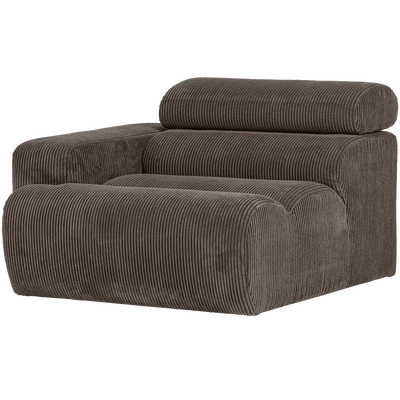 NOVI 1-SEATER ELEMENT ARM LEFT RIB FABRIC SAND