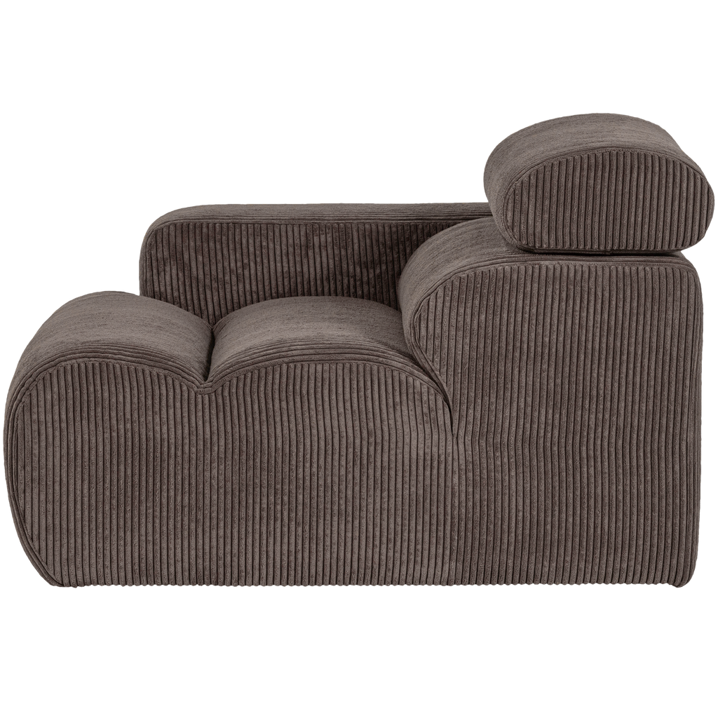 NOVI 1-SEATER ELEMENT ARM LEFT RIB FABRIC SAND