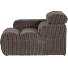 Laden Sie das Bild in den Galerie-Viewer, NOVI 1-SEATER ELEMENT ARM LEFT RIB FABRIC SAND
