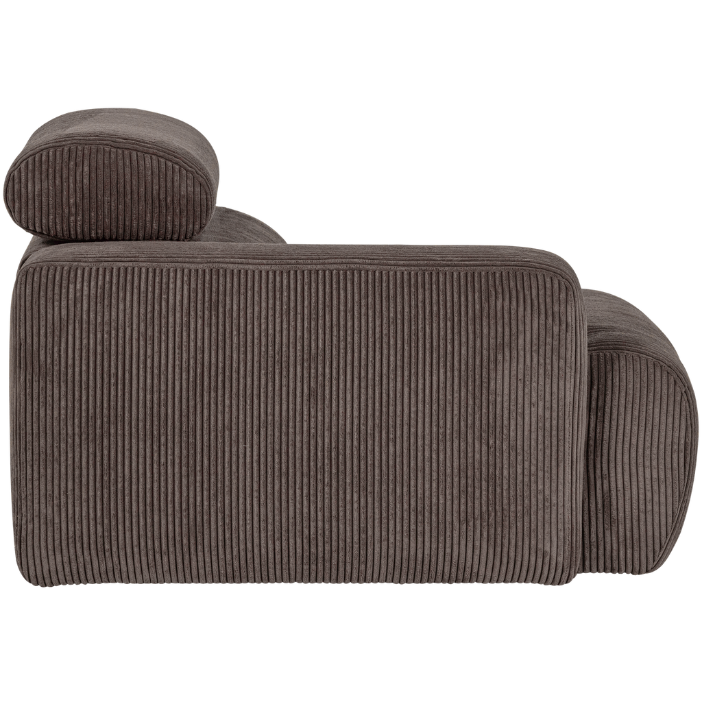 NOVI 1-SEATER ELEMENT ARM LEFT RIB FABRIC SAND