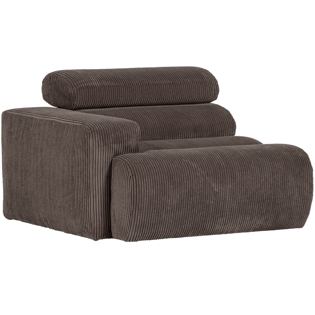 NOVI 1-SEATER ELEMENT ARM LEFT RIB FABRIC SAND