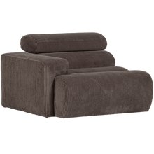 Laden Sie das Bild in den Galerie-Viewer, NOVI 1-SEATER ELEMENT ARM LEFT RIB FABRIC SAND