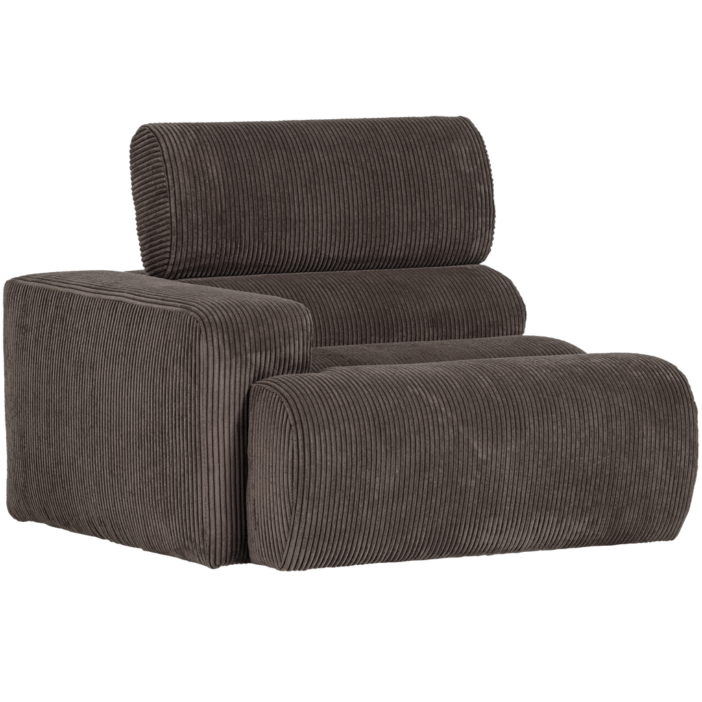 NOVI 1-SEATER ELEMENT ARM LEFT RIB FABRIC SAND
