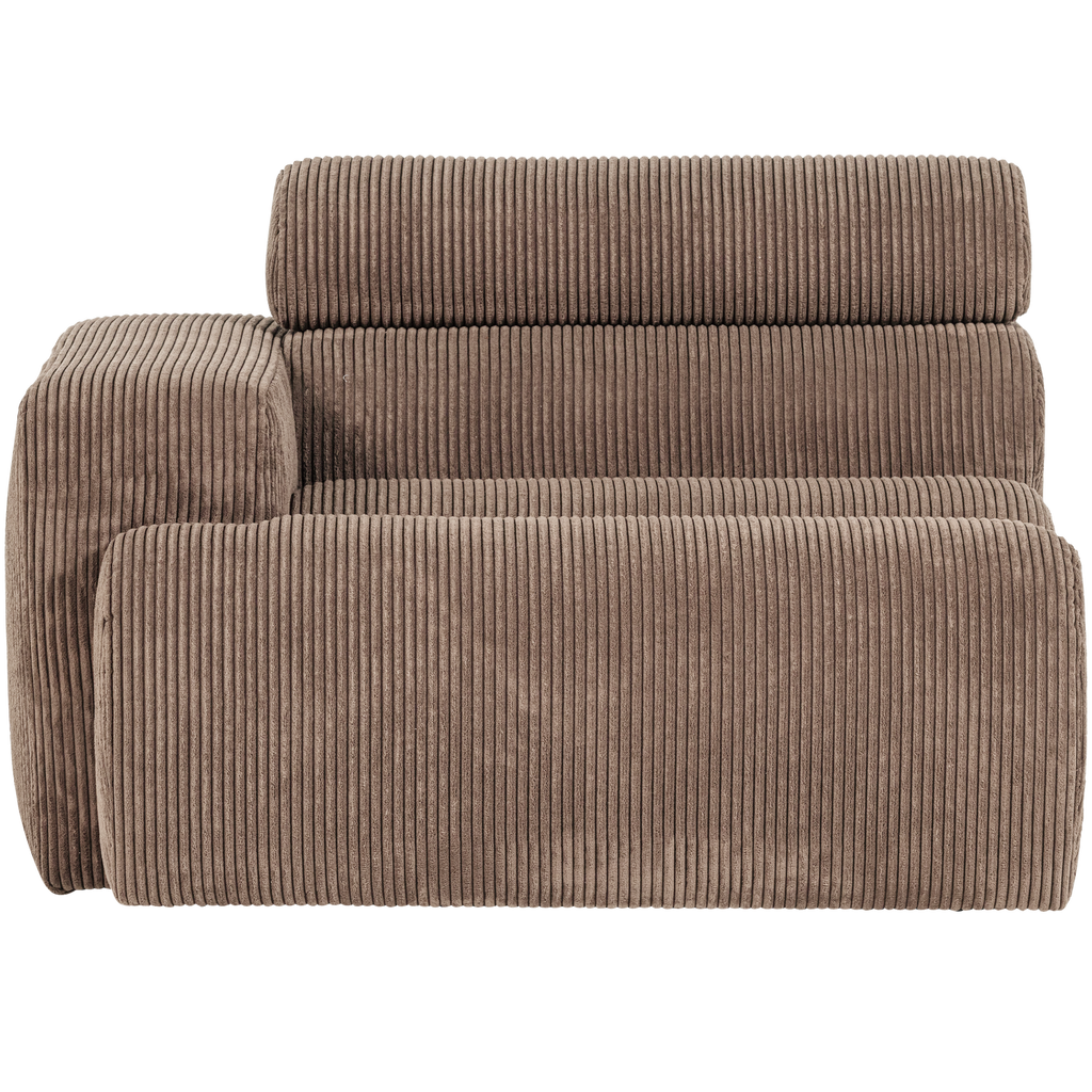 NOVI 1-SEATER ELEMENT ARM LEFT RIB FABRIC TAUPE