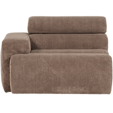 Laden Sie das Bild in den Galerie-Viewer, NOVI 1-SEATER ELEMENT ARM LEFT RIB FABRIC TAUPE