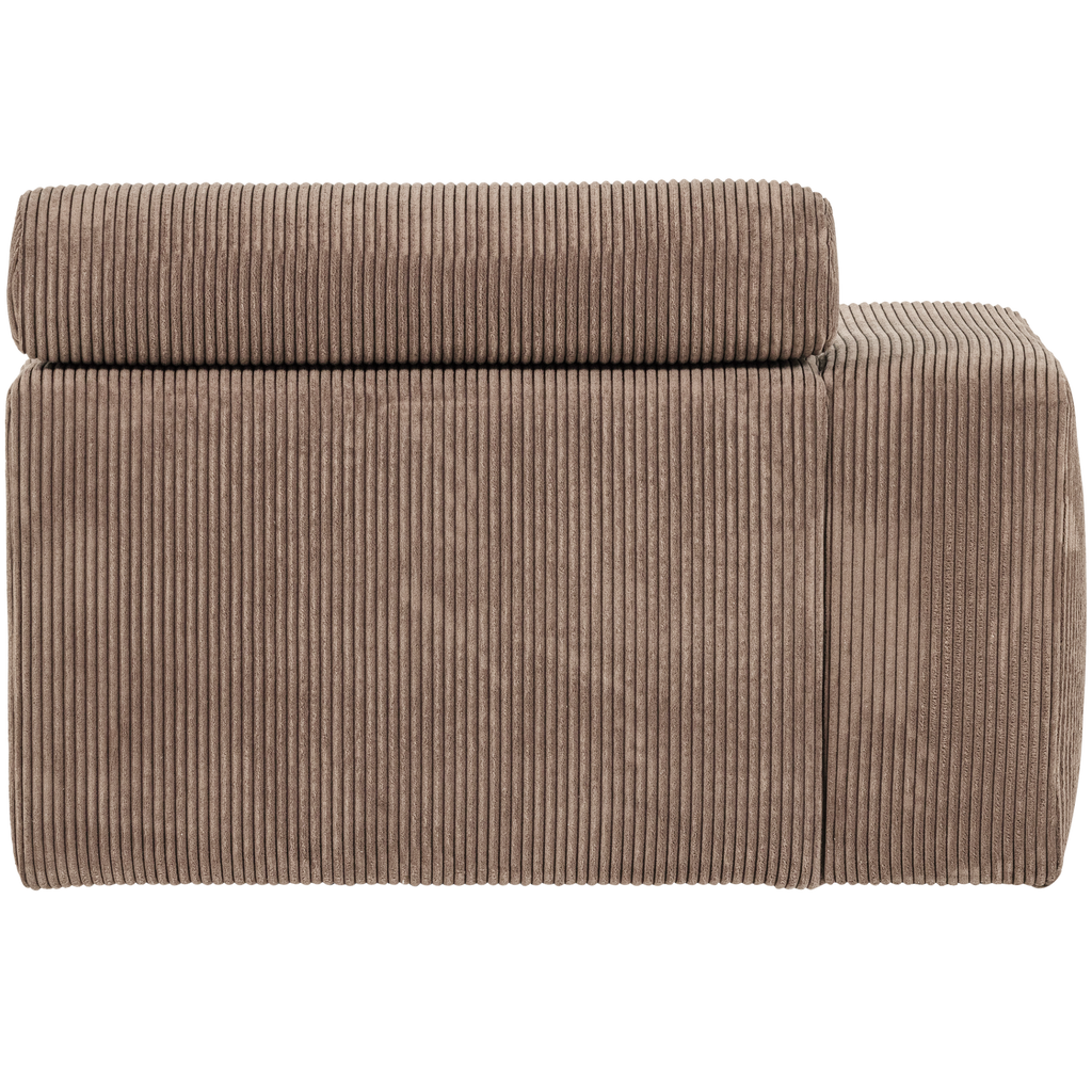 NOVI 1-SEATER ELEMENT ARM LEFT RIB FABRIC TAUPE