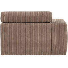 Laden Sie das Bild in den Galerie-Viewer, NOVI 1-SEATER ELEMENT ARM LEFT RIB FABRIC TAUPE