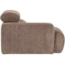 Laden Sie das Bild in den Galerie-Viewer, NOVI 1-SEATER ELEMENT ARM LEFT RIB FABRIC TAUPE
