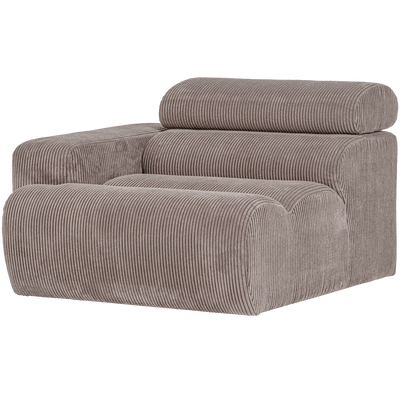 NOVI 1-SEATER ELEMENT ARM LEFT RIB FABRIC SAND