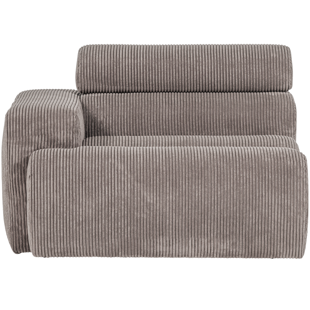 NOVI 1-SEATER ELEMENT ARM LEFT RIB FABRIC SAND