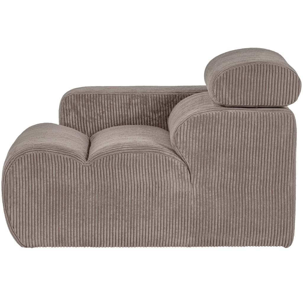 NOVI 1-SEATER ELEMENT ARM LEFT RIB FABRIC SAND