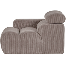 Laden Sie das Bild in den Galerie-Viewer, NOVI 1-SEATER ELEMENT ARM LEFT RIB FABRIC SAND