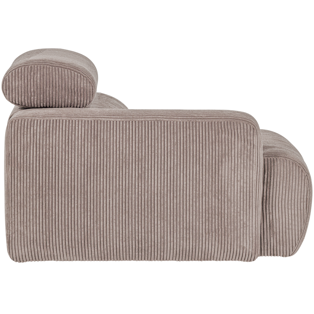 NOVI 1-SEATER ELEMENT ARM LEFT RIB FABRIC SAND