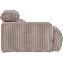 Laden Sie das Bild in den Galerie-Viewer, NOVI 1-SEATER ELEMENT ARM LEFT RIB FABRIC SAND