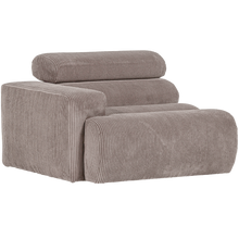 Laden Sie das Bild in den Galerie-Viewer, NOVI 1-SEATER ELEMENT ARM LEFT RIB FABRIC SAND