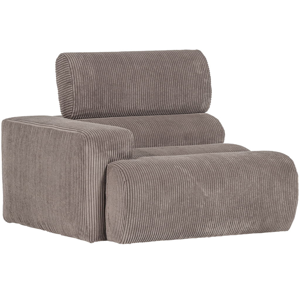 NOVI 1-SEATER ELEMENT ARM LEFT RIB FABRIC SAND