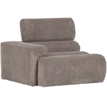 Laden Sie das Bild in den Galerie-Viewer, NOVI 1-SEATER ELEMENT ARM LEFT RIB FABRIC SAND