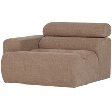 Laden Sie das Bild in den Galerie-Viewer, NOVI 1-SEATER ELEMENT ARM LEFT BOUCLE TAUPE