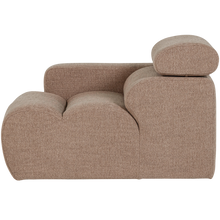 Laden Sie das Bild in den Galerie-Viewer, NOVI 1-SEATER ELEMENT ARM LEFT BOUCLE TAUPE