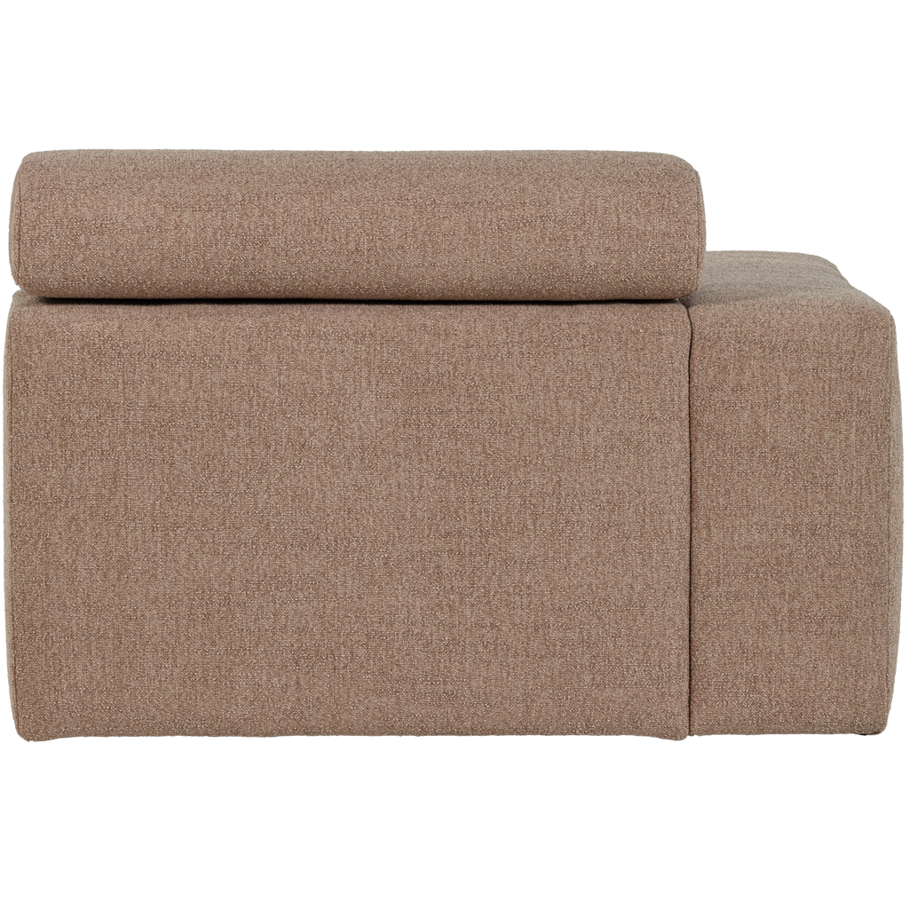 NOVI 1-SEATER ELEMENT ARM LEFT BOUCLE TAUPE