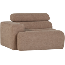 Laden Sie das Bild in den Galerie-Viewer, NOVI 1-SEATER ELEMENT ARM LEFT BOUCLE TAUPE
