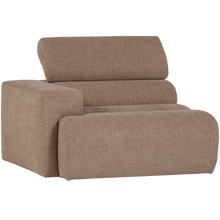 Laden Sie das Bild in den Galerie-Viewer, NOVI 1-SEATER ELEMENT ARM LEFT BOUCLE TAUPE