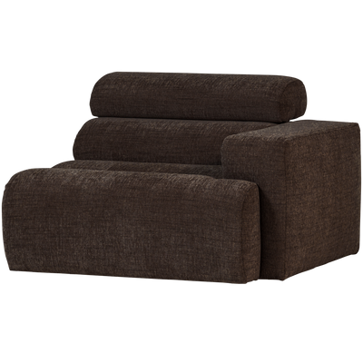 NOVI 1-SEATER ELEMENT ARM RIGHT DARK BROWN MELANGE