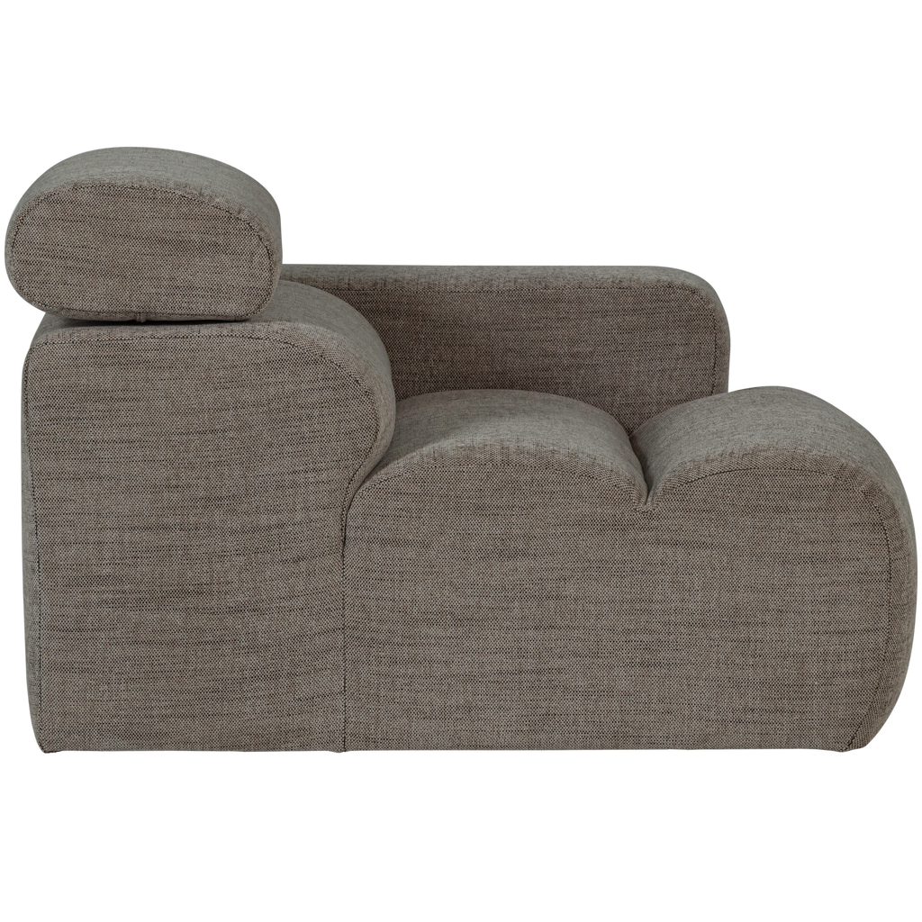 NOVI 1-SEATER ELEMENT ARM RIGHT GREY MELANGE