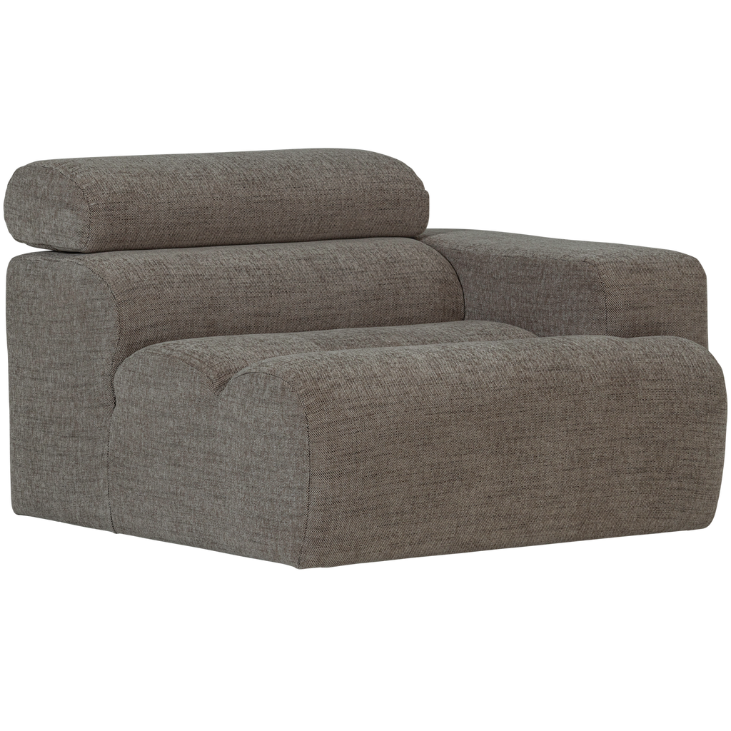 NOVI 1-SEATER ELEMENT ARM RIGHT GREY MELANGE