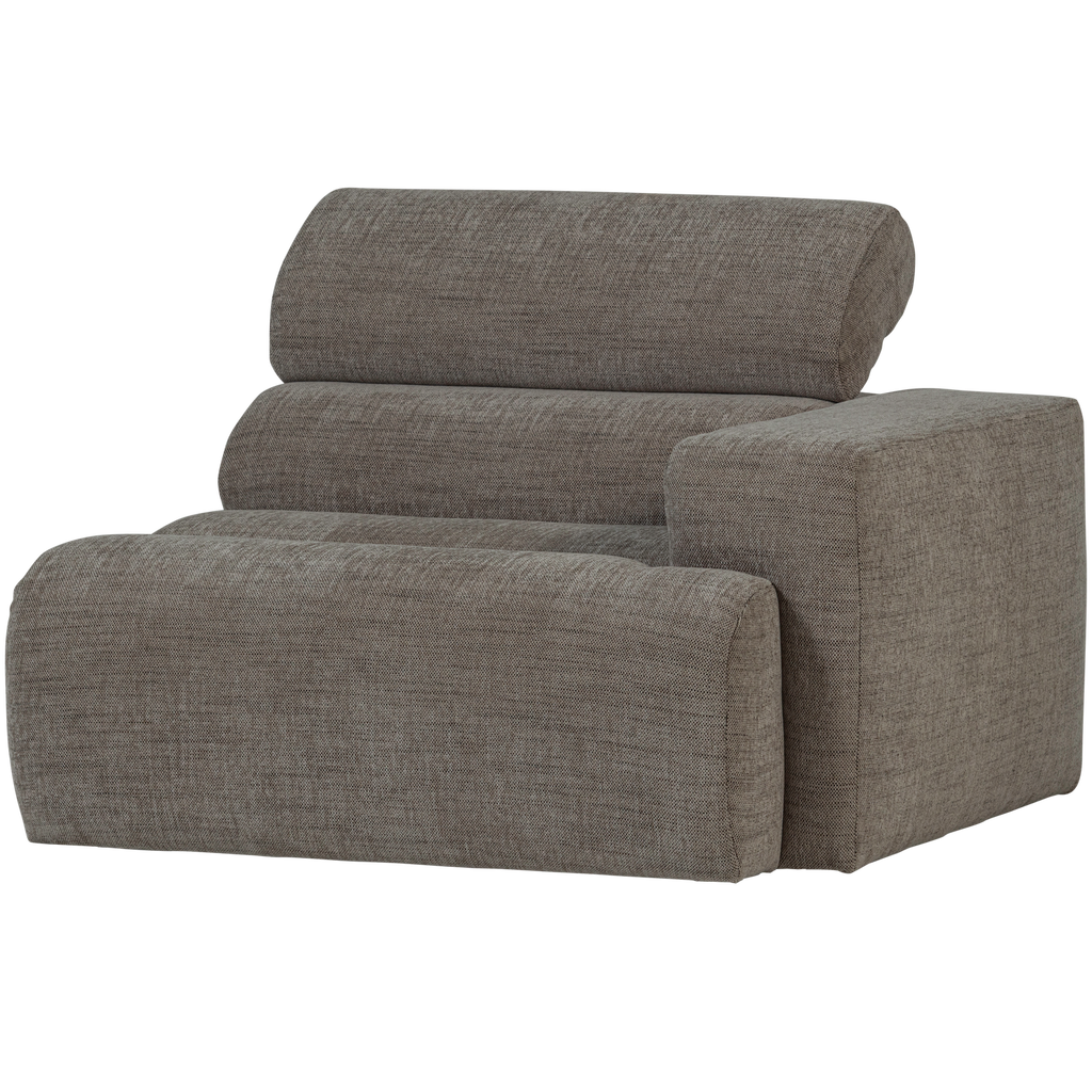 NOVI 1-SEATER ELEMENT ARM RIGHT GREY MELANGE