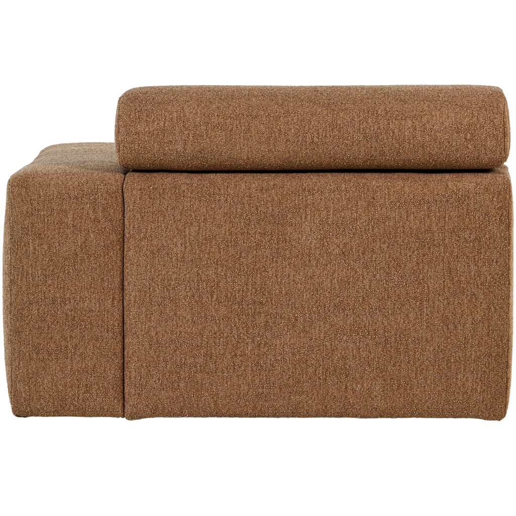 NOVI 1-SEATER ELEMENT ARM RIGHT CARAMEL BOUCLE BROWN